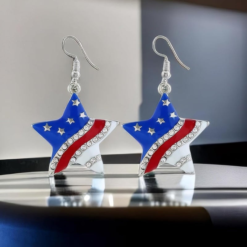 ecozran Halloween, Christmas, 4th of July Patriotic Earrings, Holiday Earrings Independence Day Stud Dangle Drop Earrings Hook Fashion Jewelry Gift for Women - Image 2